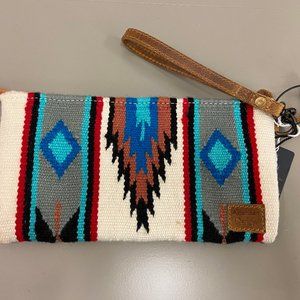 NWT, Saddle Blanket Clutch / Wristlet - Ivory